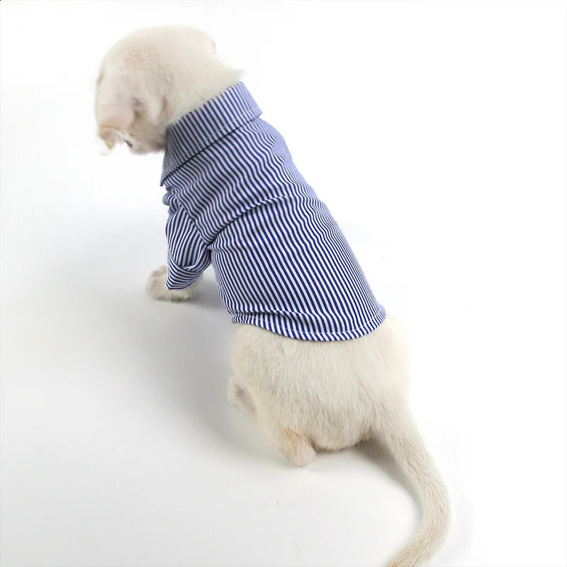 WANGUPET striped dog shirt casual clothing fashionable social pet ultrathin suitable for long sleeved 250318