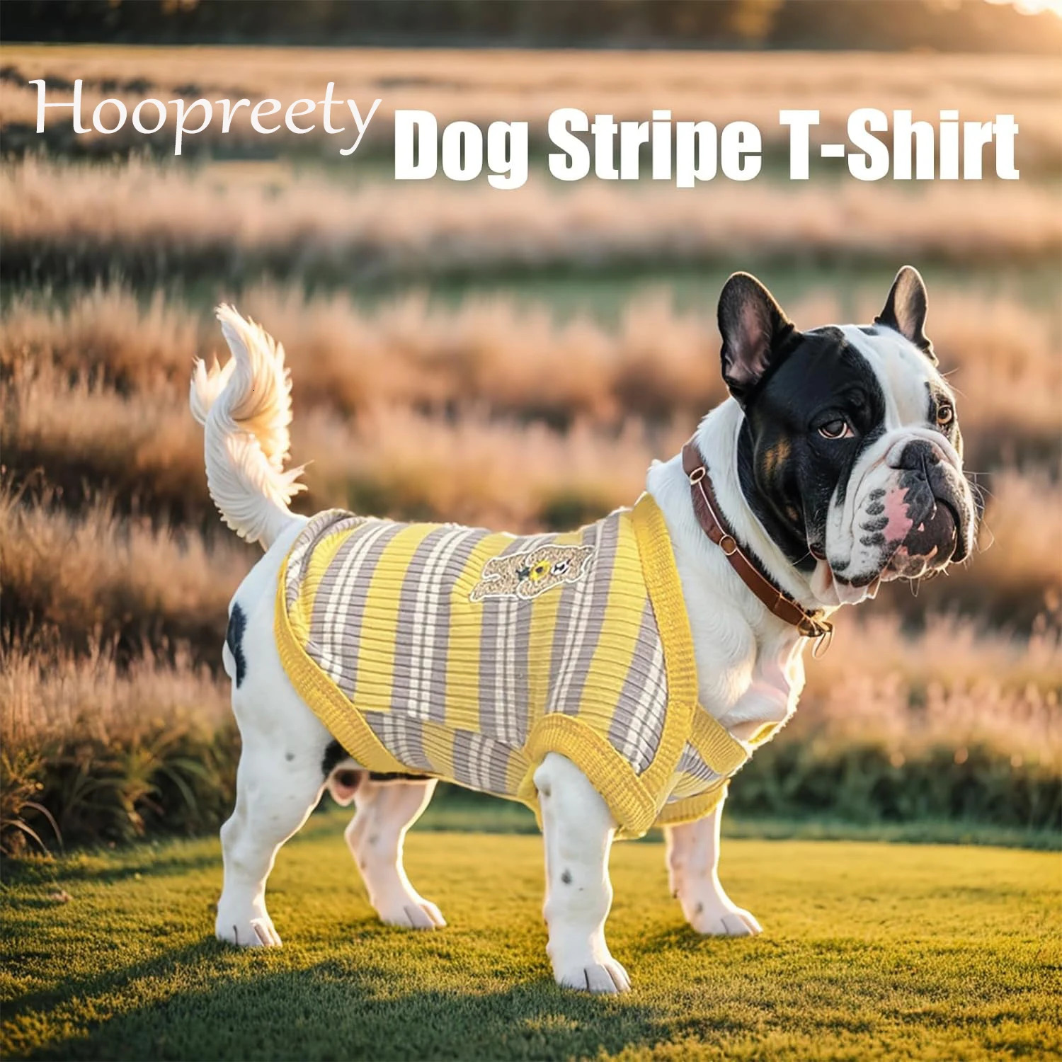 Dog Shirts Cotton Striped Puppy T-Shirts Spring Autumn Clothes for Small Dogs Soft Breathable Stretchable Doggy Tee Pet Apparel 250318