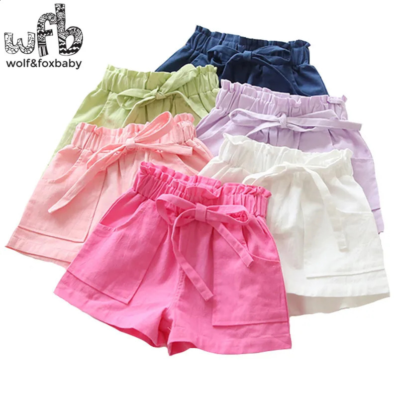 Retail 2-8 years shorts beach pants candy color fresh kids children summer 250319