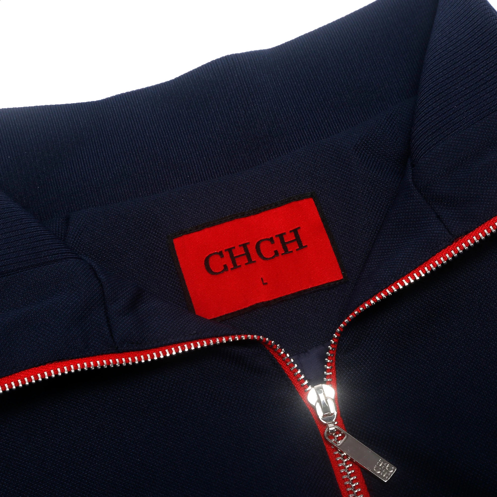 Mens baseball jacket spring thin zipper stand up collar navy blue student sports 250317