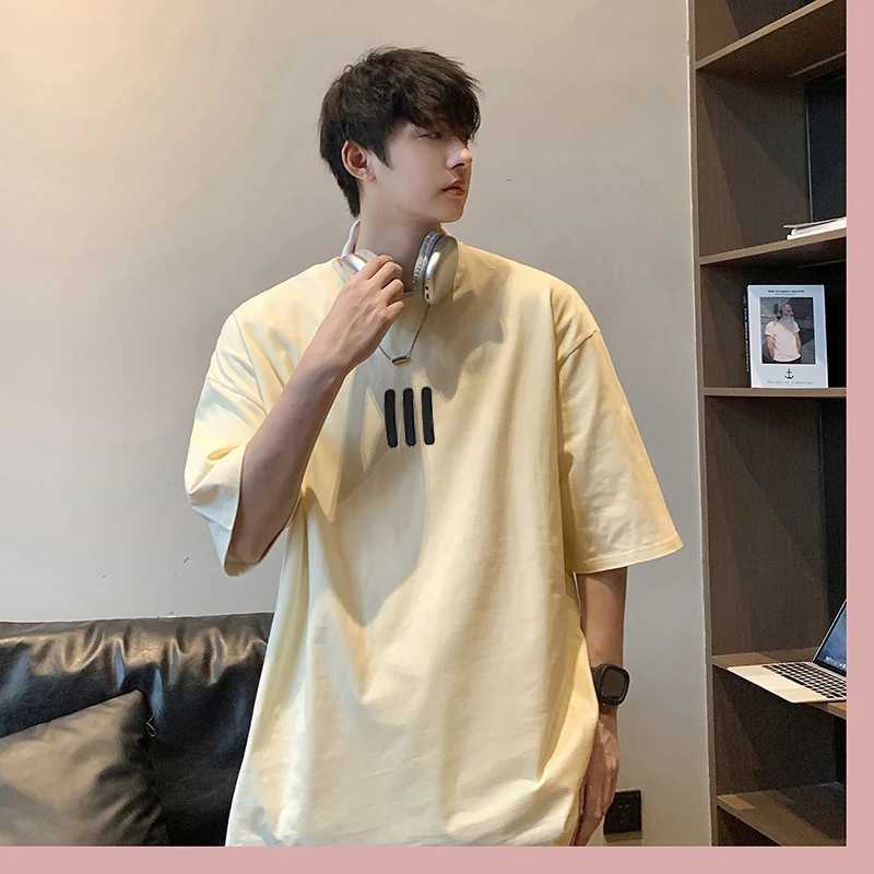 New Summer American Basic T-shirt Loose Round Neck Short Sleeve High Quality Pure Cotton Vintage Tops Oversized Unisex T-shirtT250318