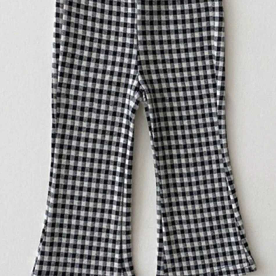 New childrens clothing fashion personality girl Flared Pants cute and comfortable autumn Daily Versatile casual childrens pantsT250318