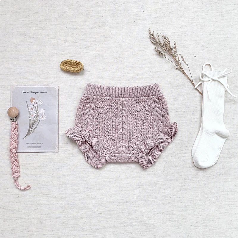 Spring Kids PP Shorts Baby Boys Girls Knit Short Childrens Clothing Casual Baby Boys Girls Shorts Autumn Children Short 250319