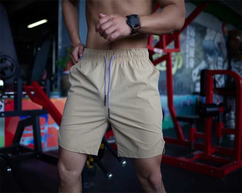 Mens fitness shorts fitness running shorts jogging shorts summer breathable mesh shorts mens sports shorts W250319