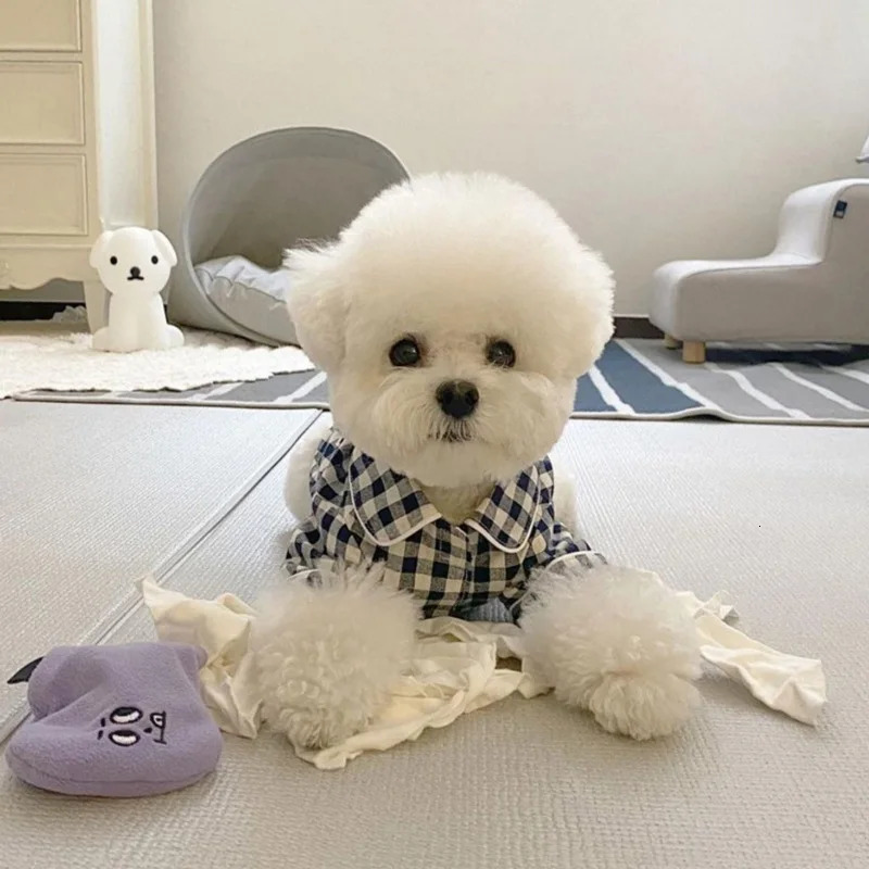 Plain khaki Chihuahua dog shirt family casual fashion soft cat jacket sleep suit spring half sleeved pet clothing 250318