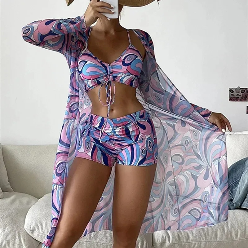 2024 Separate Swimsuits Tankini Set Female Swimwear Sports Beach Wear Two-Piece Bathing Suits Girls Pool Women Swimming Suit 250317