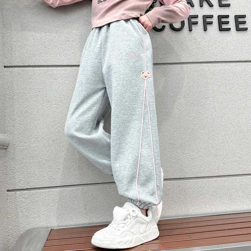 Spring New Girls Pants Bloomers Cargo Harem Pants Cotton trousers Sweatpants for 5 6 7 8 9 10 11 12 13 Years Kids Girls ClothingT250318