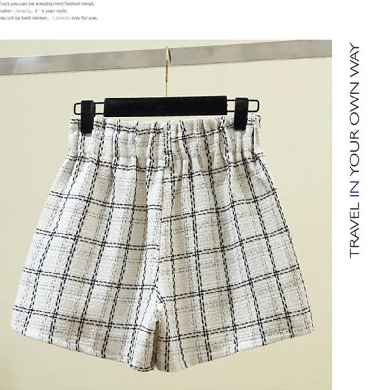 Spring Girls Fashion Plaid Shorts Baby Kids Children Clothes 100-160cm 250319
