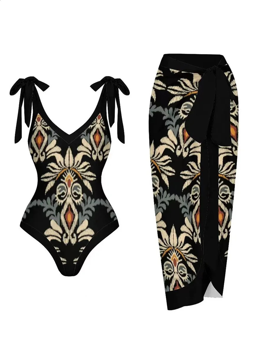 2024 String Swimsuit Vent Skirt Padded Sexy Swimwear Women Bathing Suit Female Swimming Summer Beachwear Bodysuit 250317