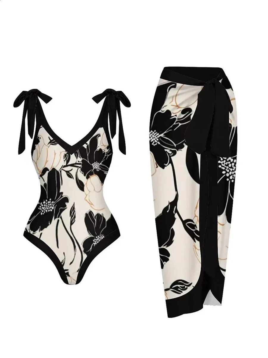 2024 String Swimsuit Vent Skirt Padded Sexy Swimwear Women Bathing Suit Female Swimming Summer Beachwear Bodysuit 250317