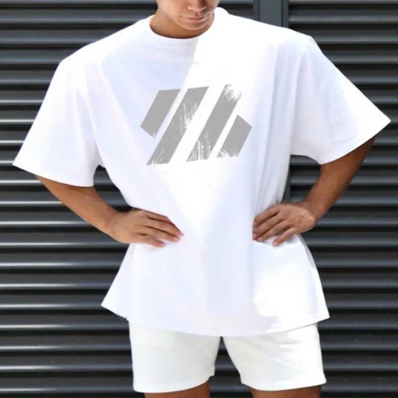 New sports short sleeved T-shirt mens running loose summer round neck quick drying breathable fitness top mesh training T-shirtT250318