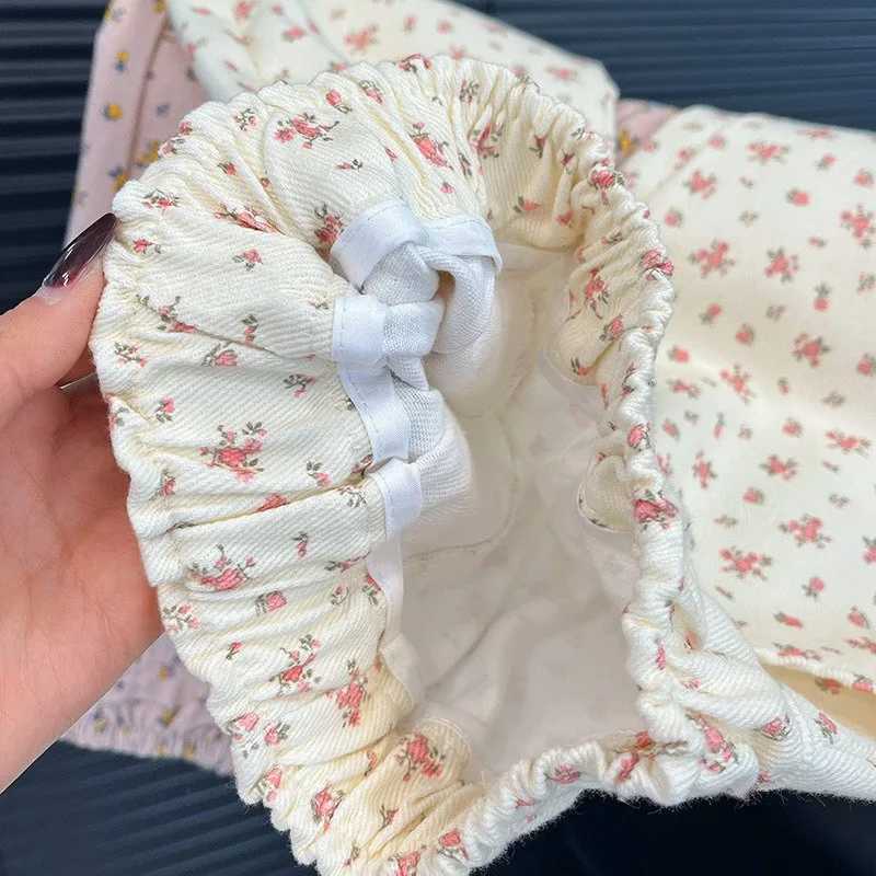 Girls Spring Autumn Fashion Floral Cotton Pants Simple Versatile Children Casual Trousers Soft Breathable Kids Straight Leg PantT250318