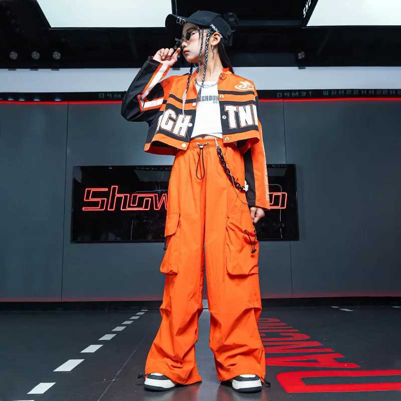 Childrens fashion jackets top-notch pants ballroom dance costumes hip-hop costumes jazz costumes girls street dance costumesT250318