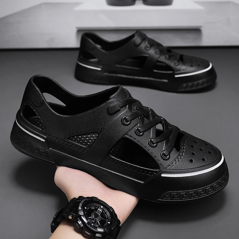 Summer comfortable mens garden chlorine sheet breathable EVA injection shoes casual sandals womens beach slide water shoes chlorine sheet 250317