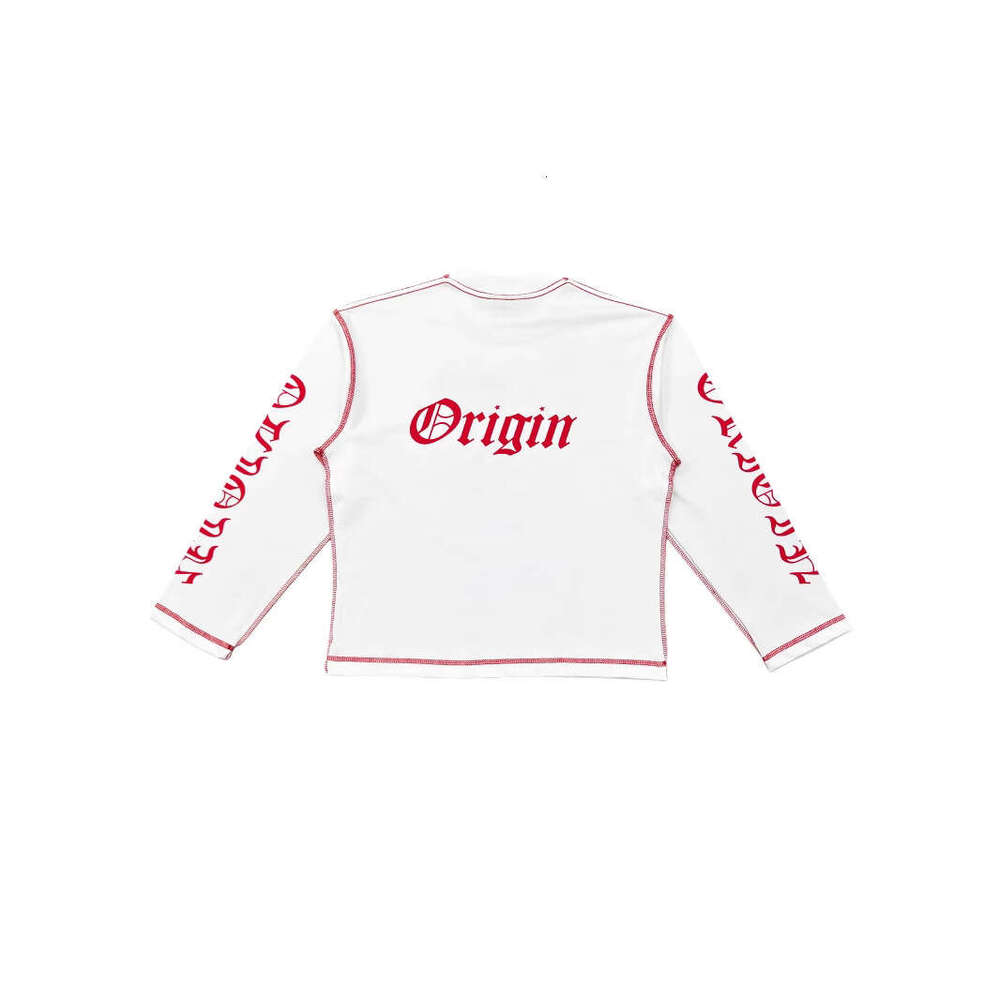 Men's and women's letter printed American hip-hop trend brand high street base long sleeved loose couple