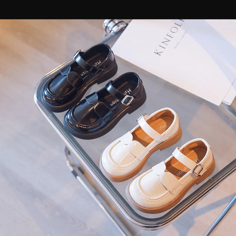 Baby Girl PU Shoes Wedding Party Daily Lolita Fashion Kids Flats Sweet Princess School Loafer 2335 Footwear 250319