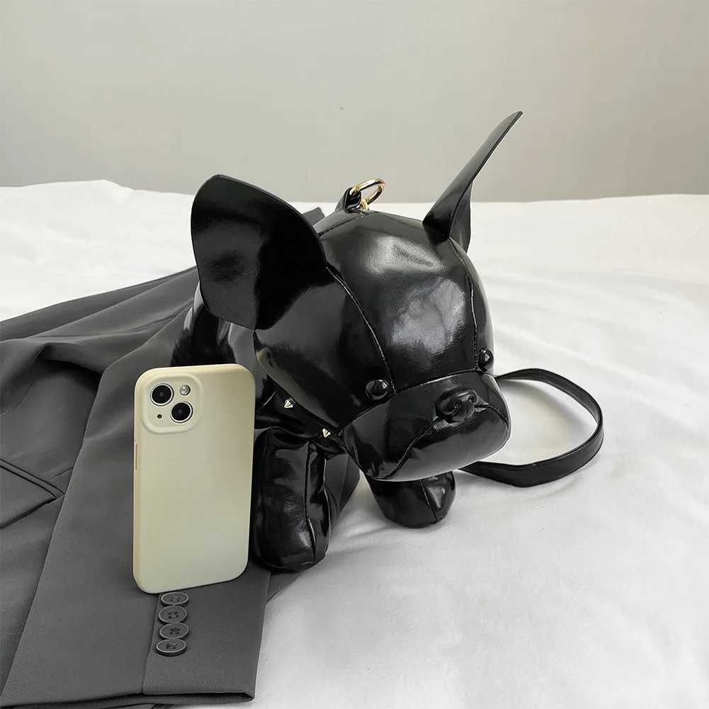 New Arrival NEW Doggie Shoulder Bag for Women Bulldog Crossbody Leather Bag Adjustable Strap Messenger Bag w/Zipper for Shopping Travel T250318