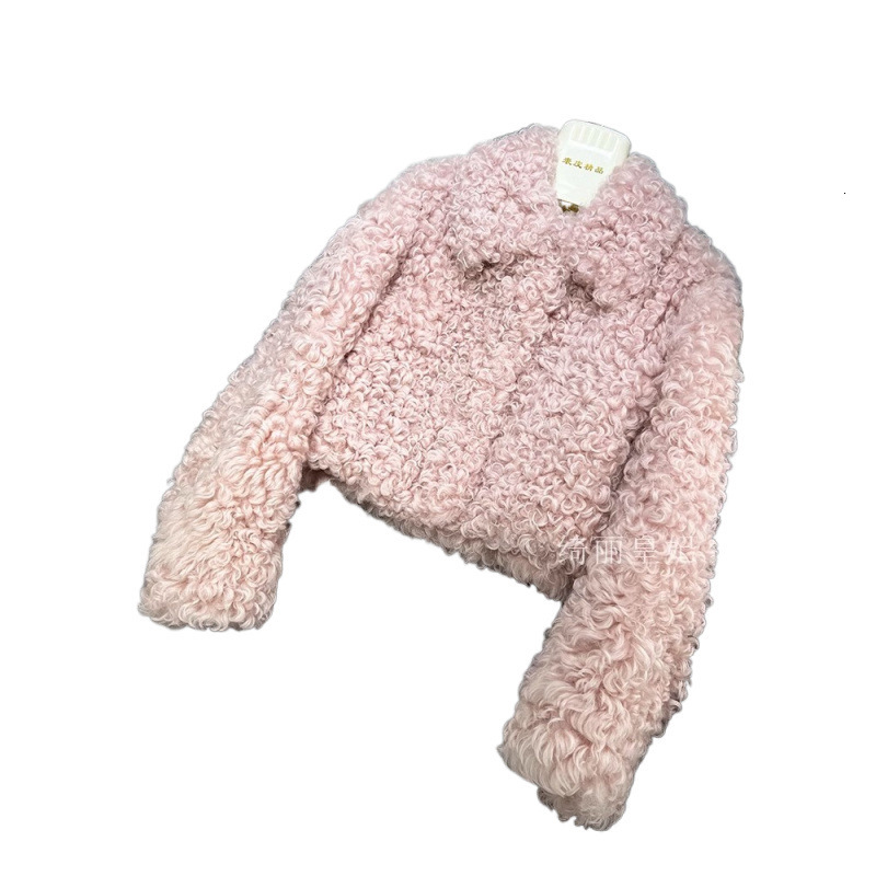 Shepherd Roll 2024 Lamb Hair Short New Winter Cotton Thick Fashion Leather Coat