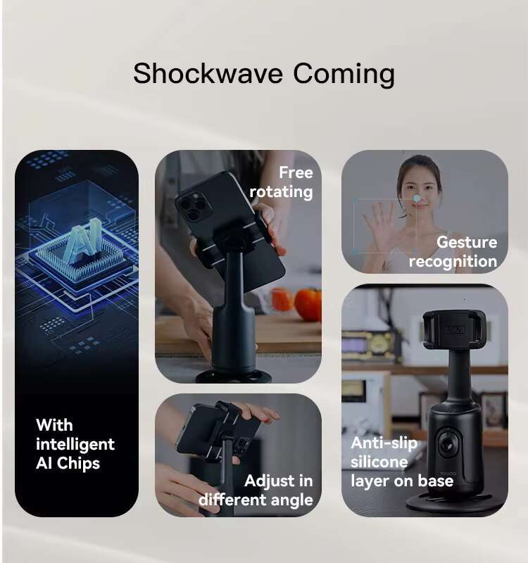 SF15 Yesido AI Intelligent Auto Face Tracking 360 Gimbal Stabilizer Phone Tripod Selfie Stick