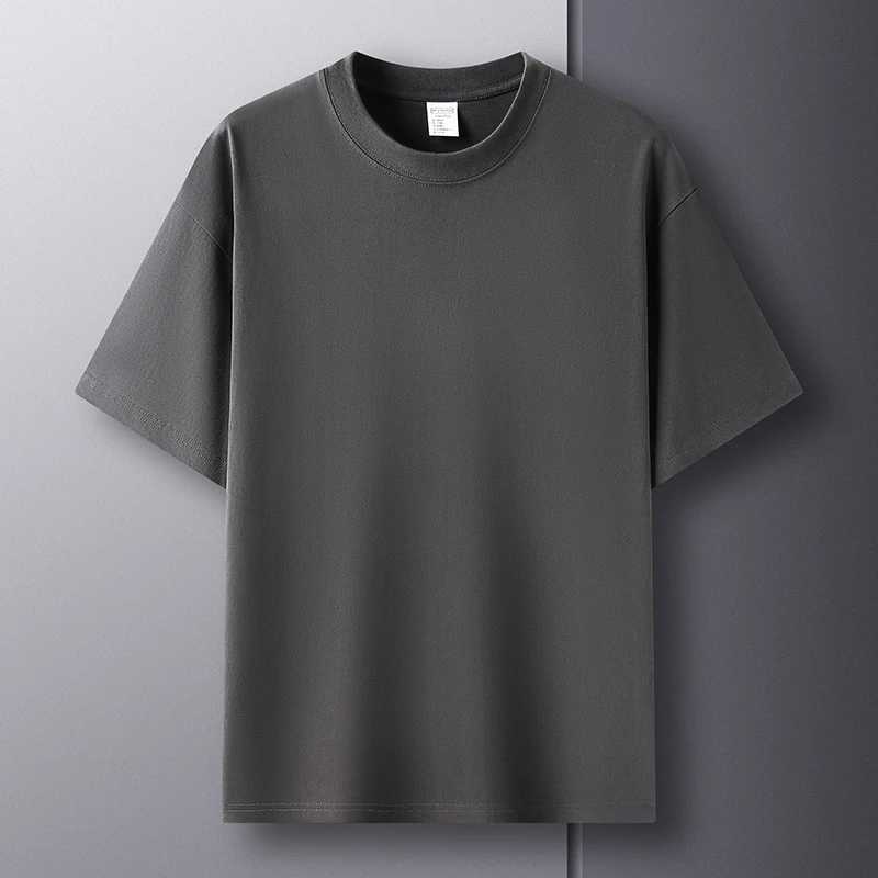 100% pure cotton summer high-end brand mens short sleeve round neck fashionable style half sleeved top breathable T-shirtT250318