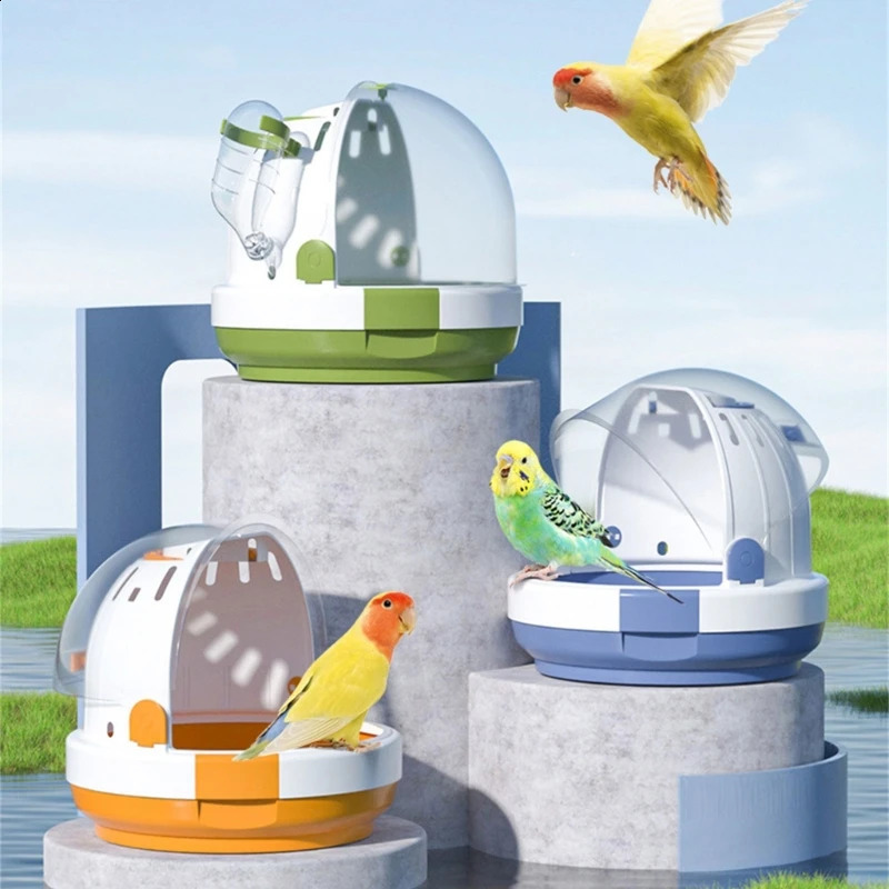 Portable transparent birdcage transport cage window foldable bag breathable travel KXRE 250318