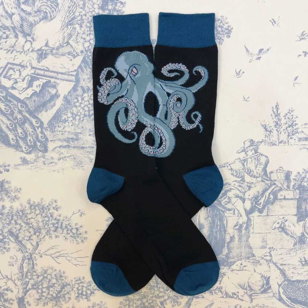 Adult Crew Unisex Cartoon Squid Calamary Octopus Socks Scaleph Jellyfish Jelly Blubbe Seafood Market Aquarium Fun Gift Sox X250319