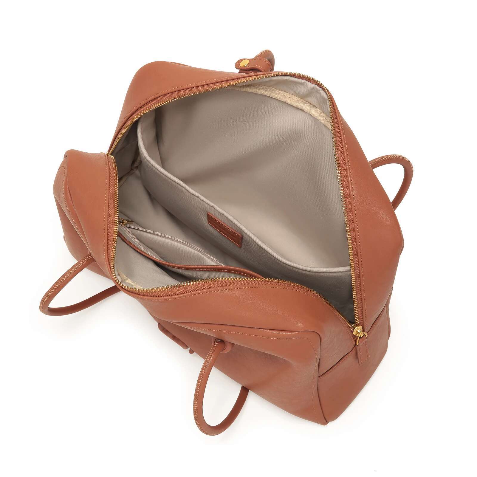 ITAMOOD Advanced Large-Capacity Retro Boston Fashionable Commuting Simple Bowg Bag Leather Shoulder Handbag