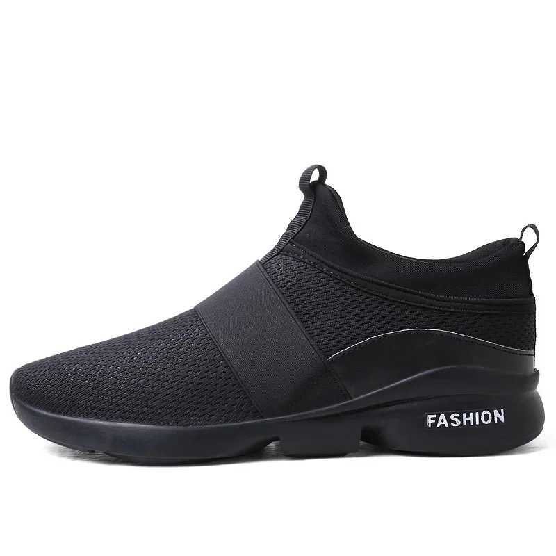2024 Men Casual Shoes Sneakers Fashion Loafers Comfortable Mesh Mens Shoes Footwear Lightweight Walking Shoes White Size 46 Z250319