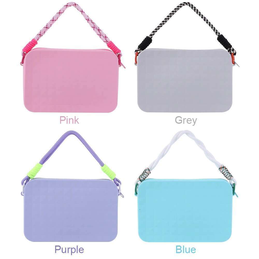 Silicone Storage Pouch Beach Connector With Lanyard Zipper Wallet Large Capacity For Bogg Bag