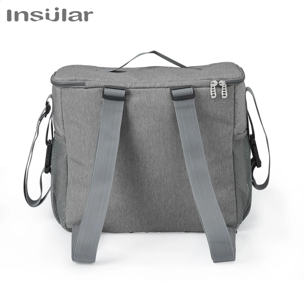 Insular Mommy Diaper Bags Mother Large Capacity Travel Nappy Backpacks with Anti-loss Zipper Solid Baby Maternity Nursing Bags 250319