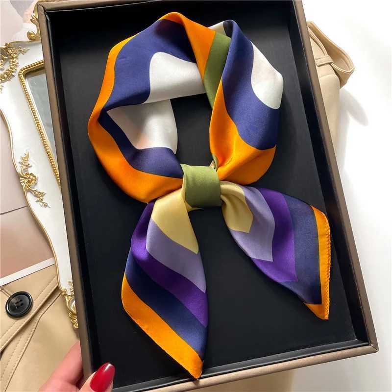 Geely Color Lock Square Silk Scarf Satin Shoulder Bag Headband Fem Hair Strap Luxury Kerchief Echape X250319