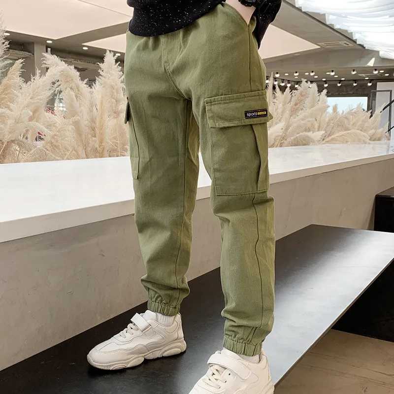 Childrens cotton coat loose pockets loose waist boys clothing for spring and summer boys casual wearT250318