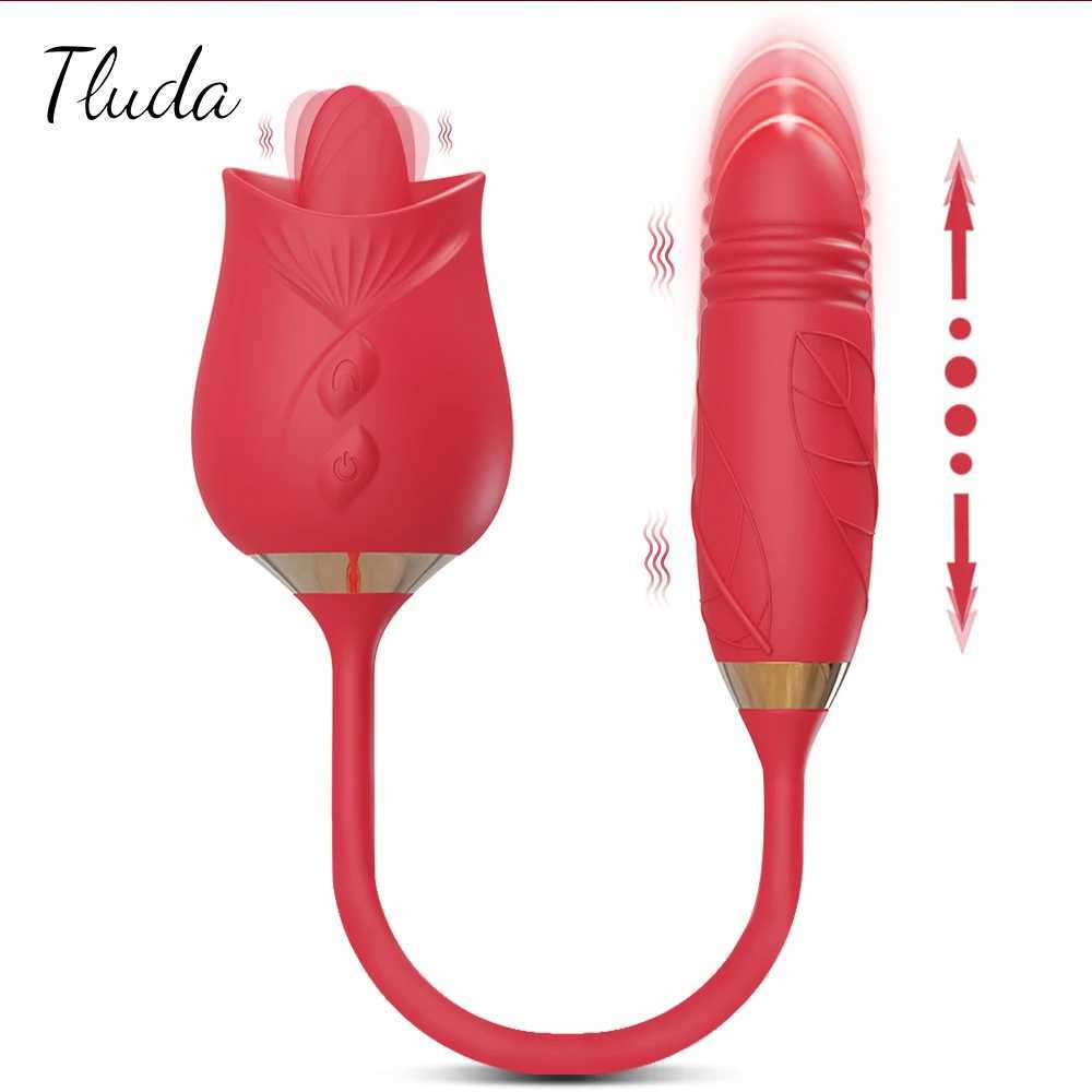 2-in-1 tongue licking vibrator for female labia massager stimulator with stimulating vaginal vibrator sex toy female masturbator W250319