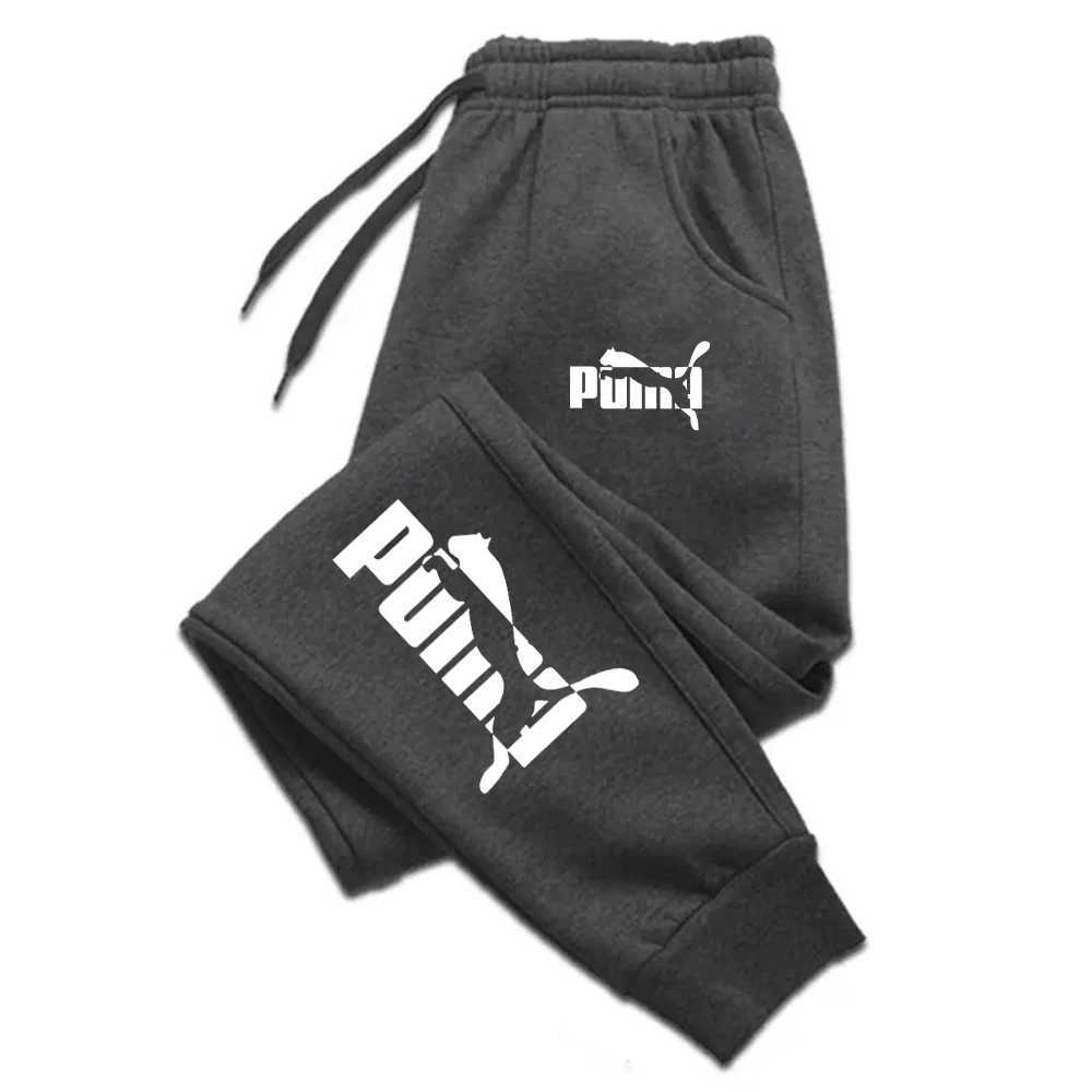 Fashion Letter Print Winter Warm Sweatpants Mens Casual Joggers Trousers Male Fashion Loose Soft Pants X250319