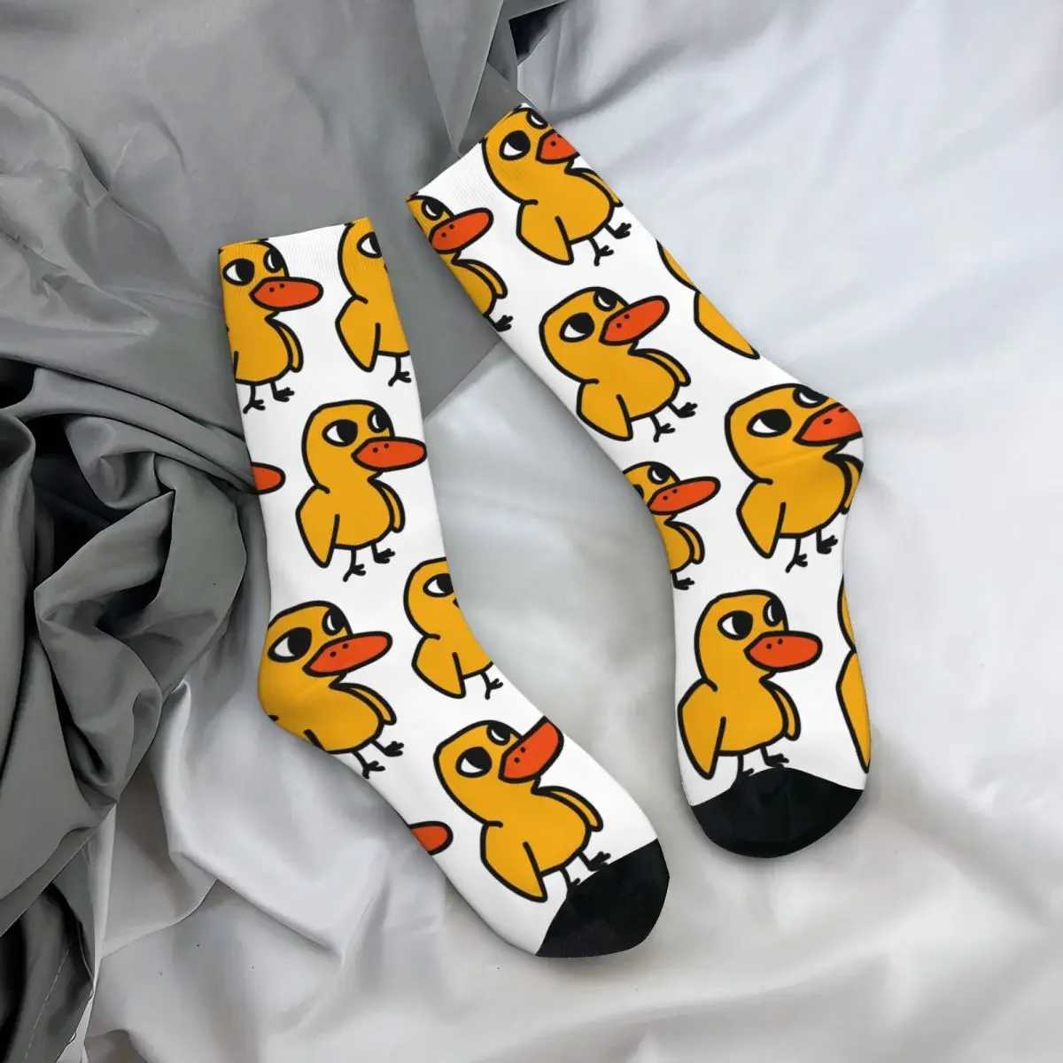 Duck Song Socks Harajuku Sweat Absorbing Stockings All Season Long Socks Accessories for Unisex Birthday Present X250319