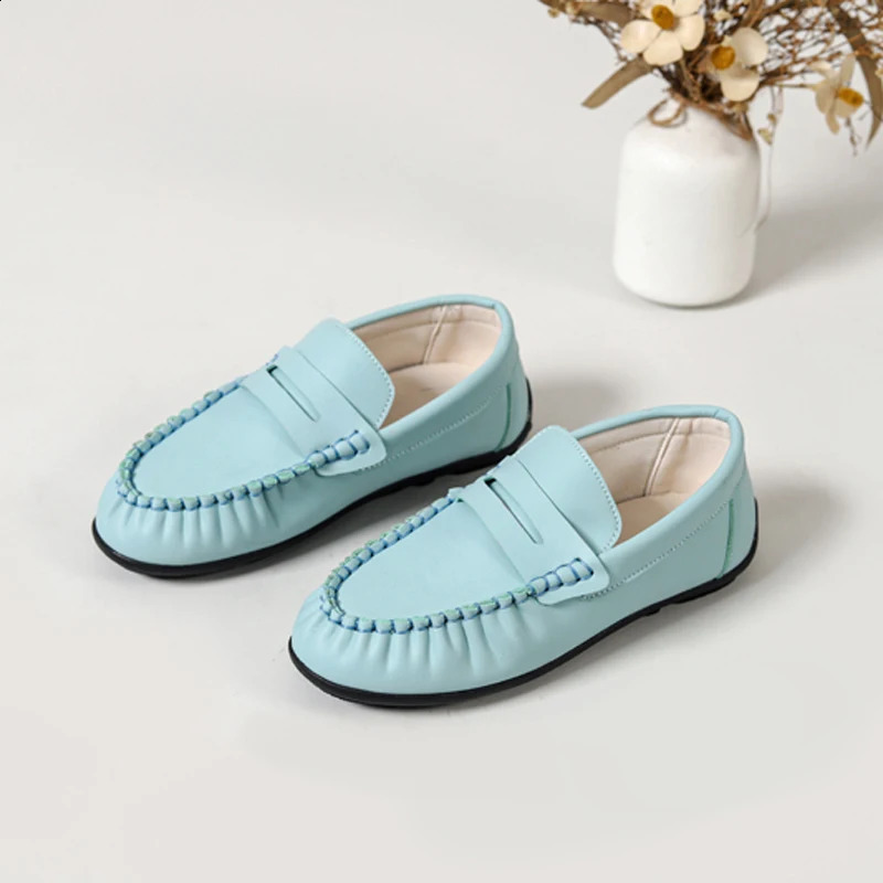 Spring Kids Shoes Children Casual Baby Girls Slip on Penny Loafers Preschool White Fashion Apartment Boys School Moccasin 250319