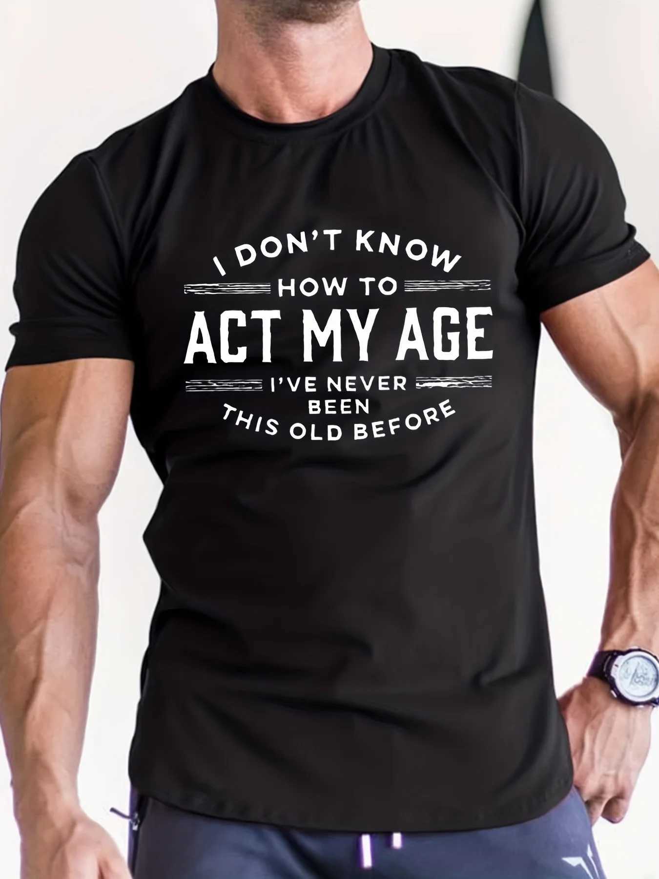 Mens Summer 100% Cotton Funny Pattern Printed Loose Large Casual Round Neck Short Sleeve T-shirtT250318