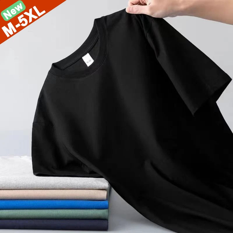 Good Quality T-Shirts Men Summer Sale Cotton Male Tshirt Women Short Sleeves Tee Shirt Boys Basic Plain Tops Girl Oversize 5XL 250319