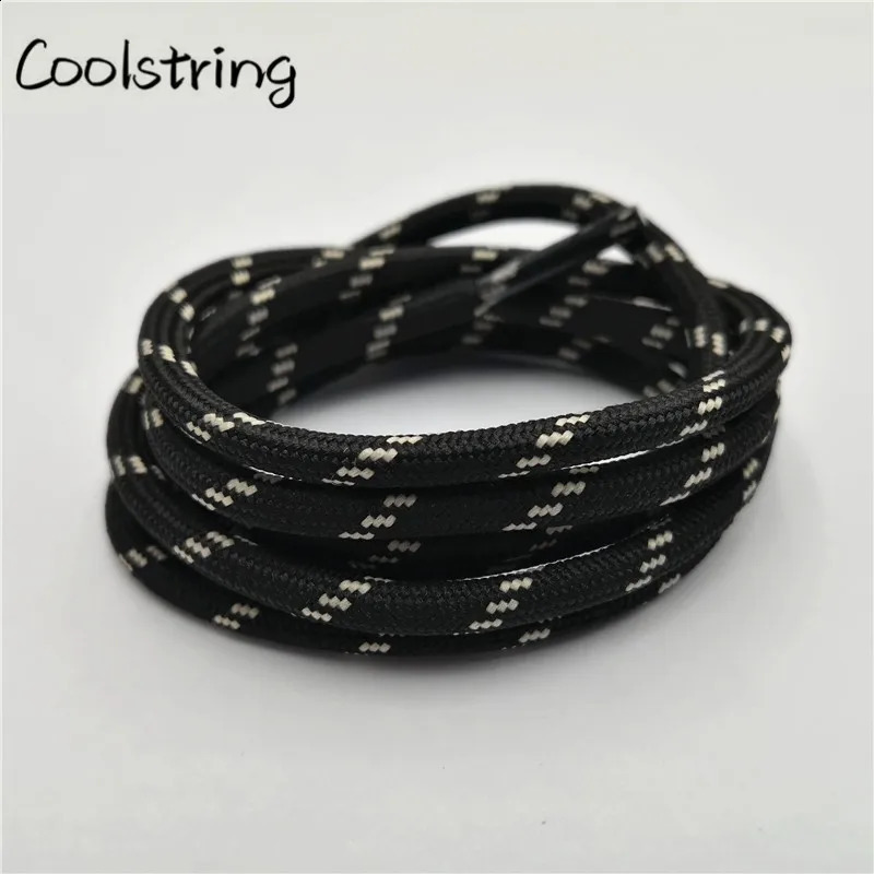 Coolstring Outdoor Round Rope Hiking Shoes Laces Striped Wear Resistant Sneakers Boot Shoelaces Strings For Men And Women Sports 250319