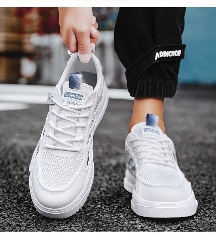2025 hot spring summer new breathable net men's student sports casual board fashion shoes trend all match