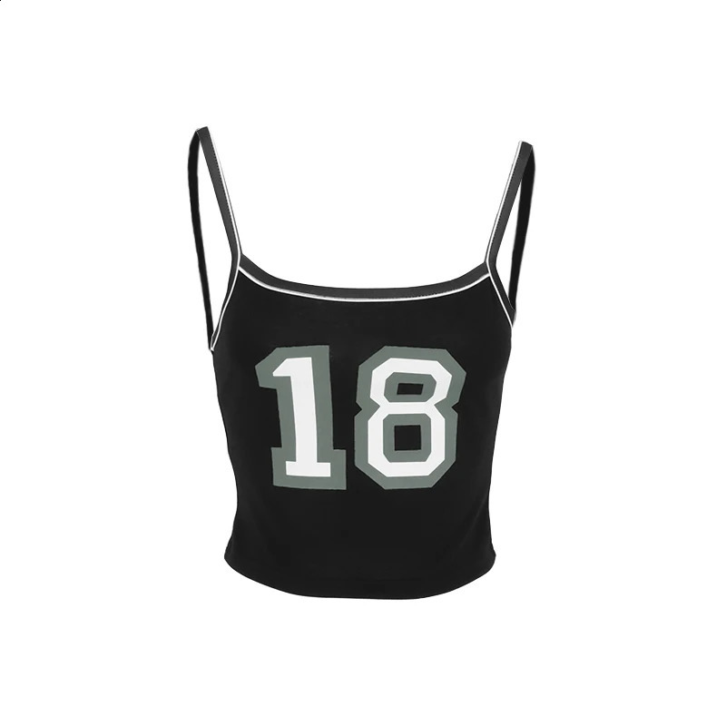 Sexy Womens Tank Top Summer Sleeveless Fashion Elegant Street Clothing Printed Black Casual Slimming Knitted 250319