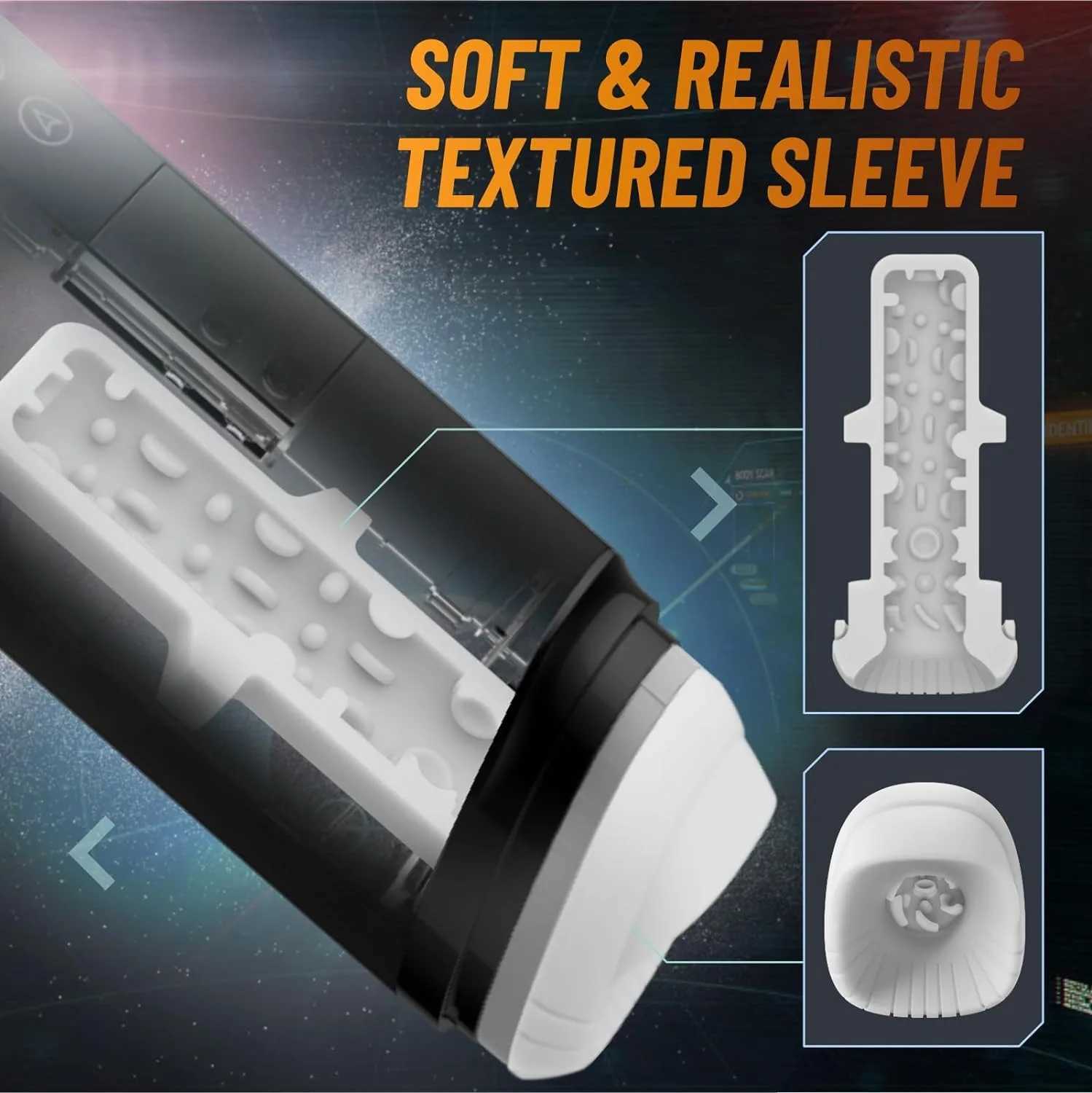 Automatic male stroke toy adult male sexual pleasure masturbator visual stimulation unique handle design control and phone holderXJ250319
