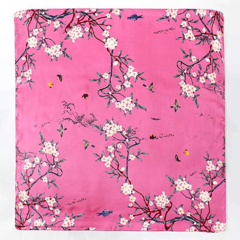 70 * 70cm silk texture brand design scarf printed shawl headband Fem hair wrist strap neck tie X250319