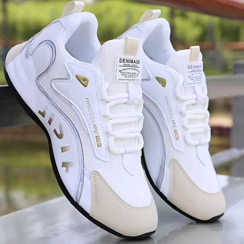 Mens PU Leather Waterproof Sneakers Casual Sports Shoes Mens Lightweight Breathable Flat Non-slip Tenis Shoes Zapatillas Hombre Z250319