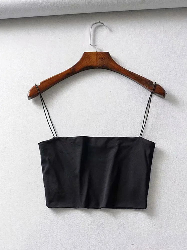 Summer Womens Crop Top Sexy Elastic Cotton Camis sleeveless Short Tank Bar 250319