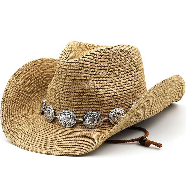 New Summer Men Women Straw Hollow Western Cowboy Hat Elegant Lady Punk Brand Sombrero Hombre Cowgirl Outdoor Jazz Beach Sun Hat
