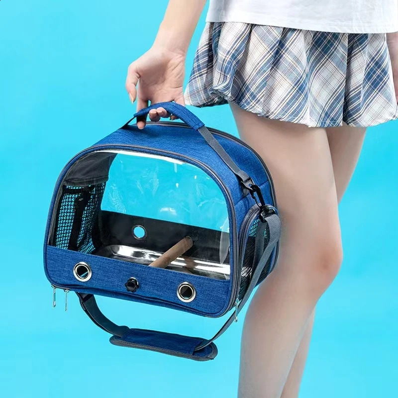 Bird travel vehicle with Perch bracket breathable bird transport cage parrot 250318
