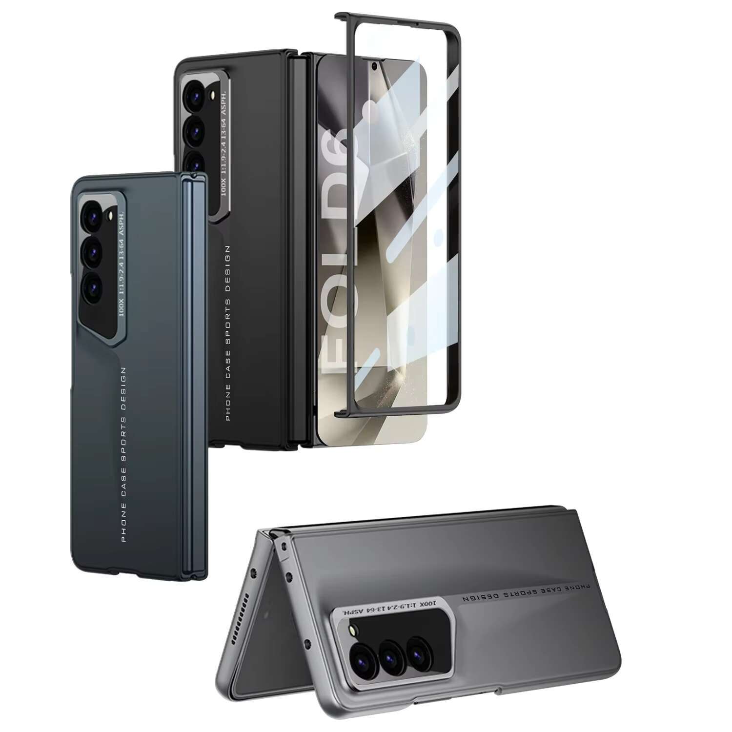 Fashion Cover Blade Super Thin Case for Samsung Galaxy Z Fold 6 5 Screen with Film Protection