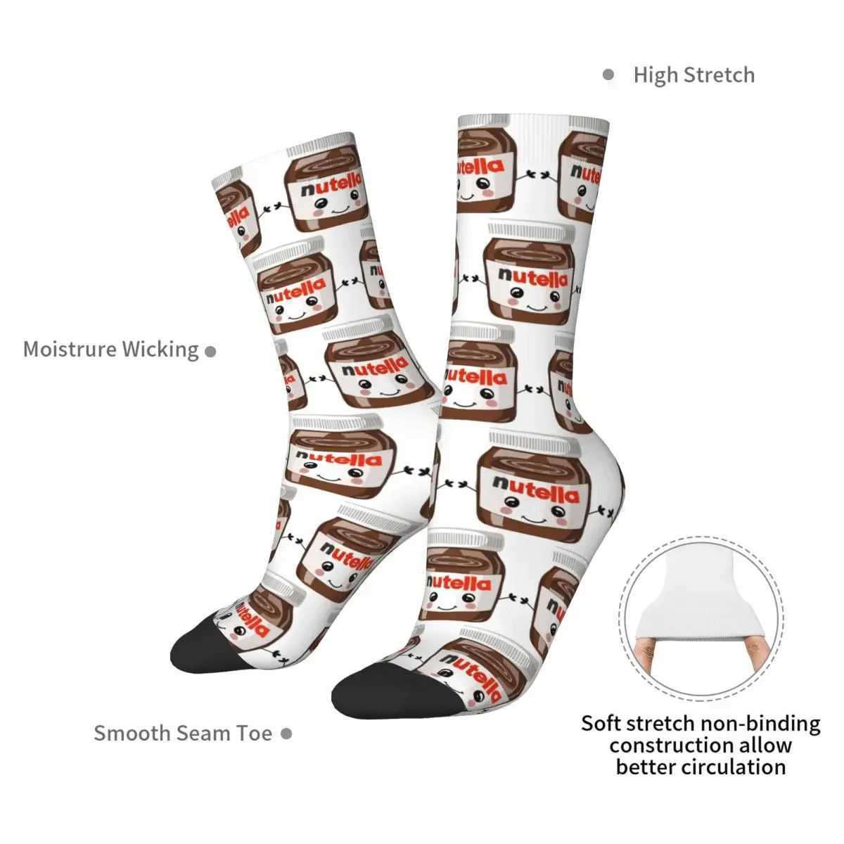 Nutella Cutie Socks Harajuku Super Soft Socks Four Seasons Mens Gift Accessories X250319