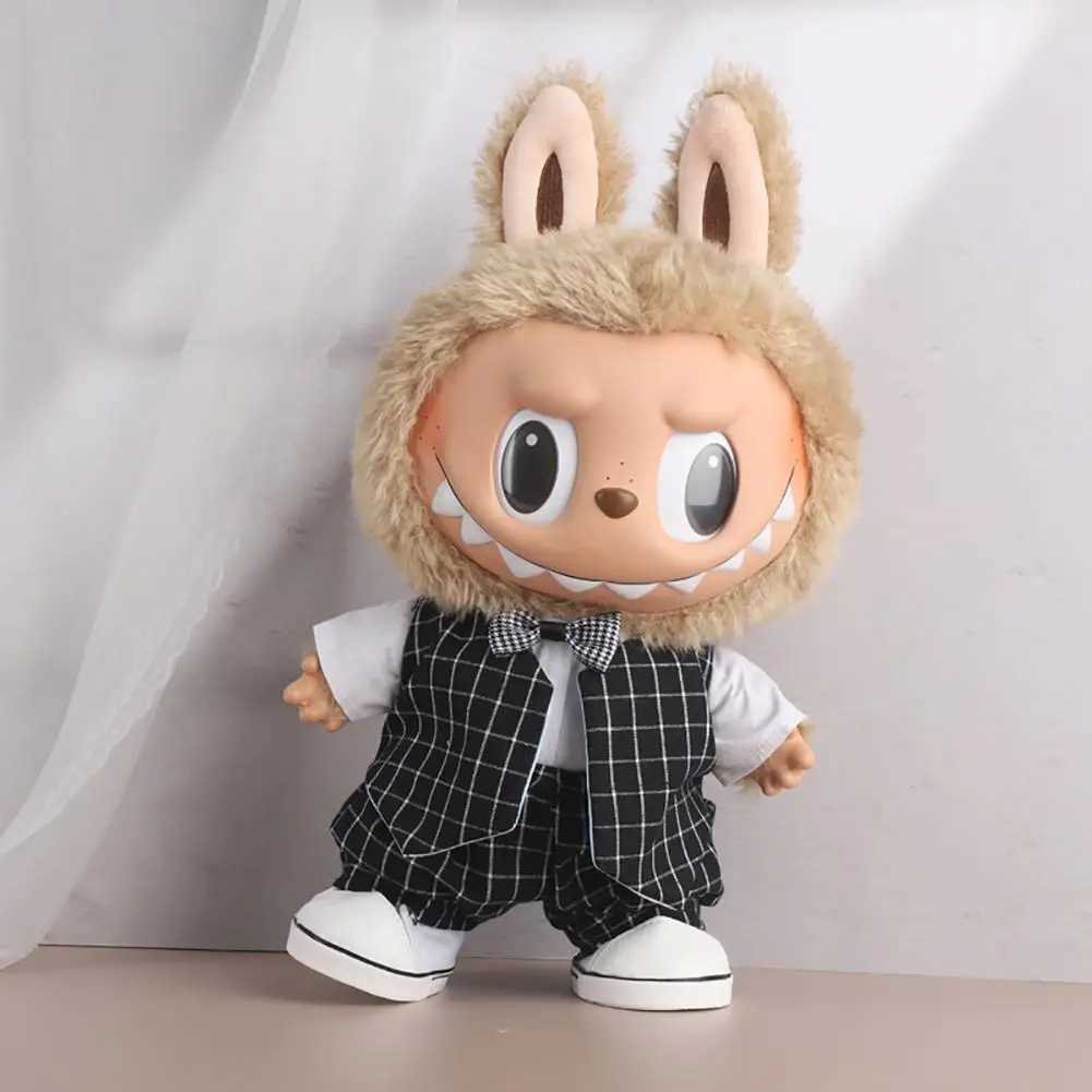 Suitable for 38cm Labubu doll clothing hooded doll clothing color matching hooded doll accessories cute decorative small clothesT250318